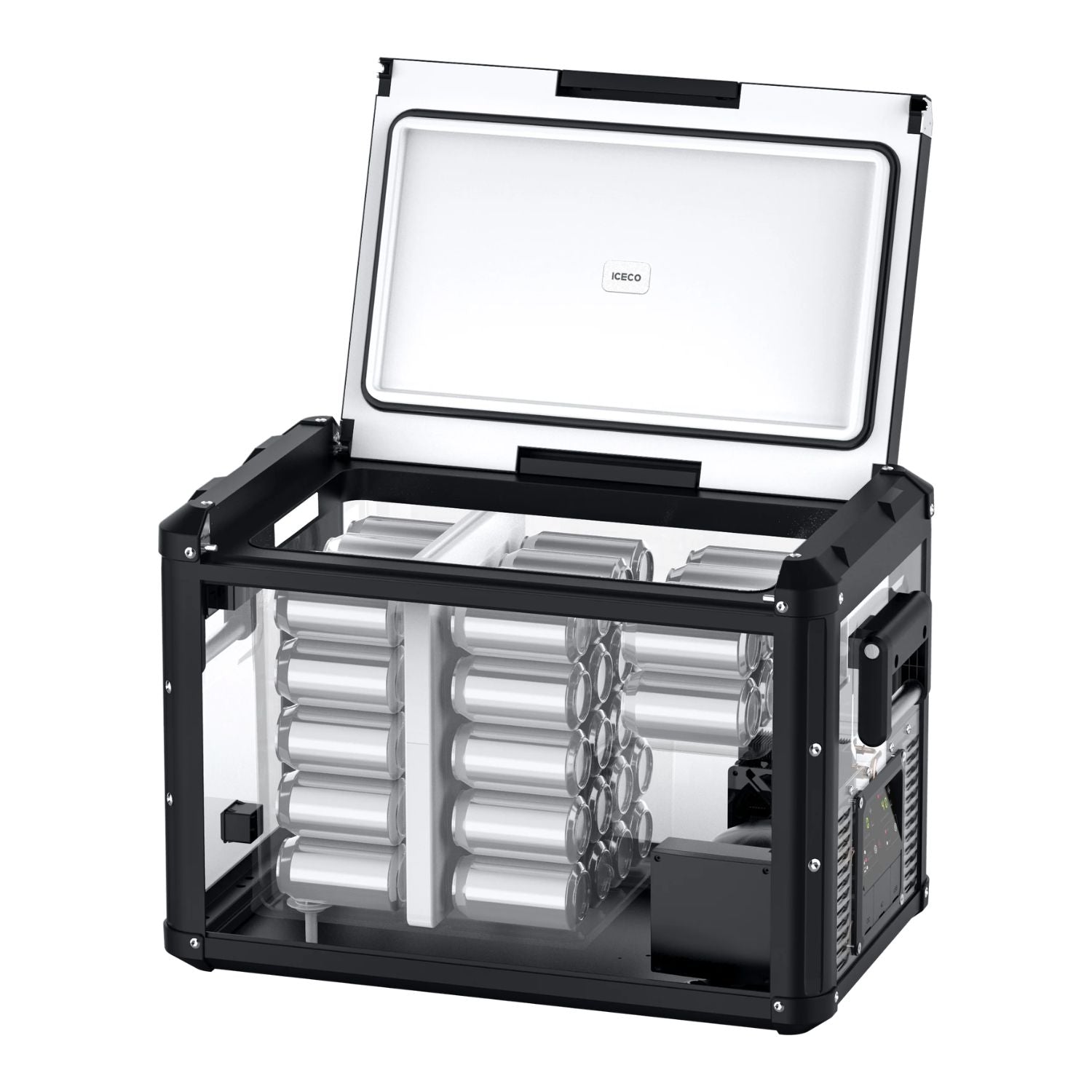 ICECO Black VL45ProD Dual Zone Portable Freezer Internal View