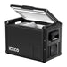 ICECO Black VL45ProD Dual Zone Portable Freezer With Lid Open Front View