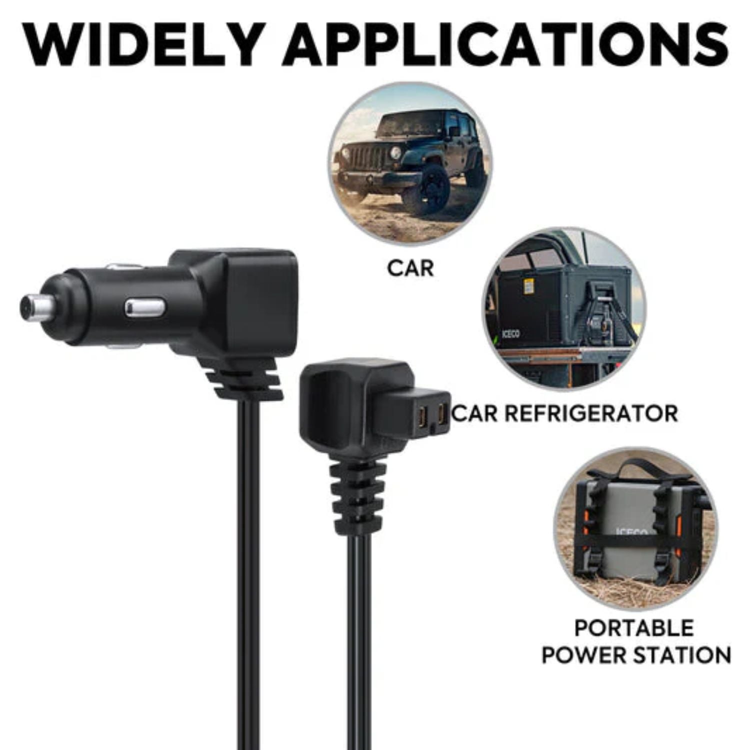ICECO DC Power Cable for 12V ICECO Freezer - Widely applications