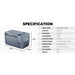 ICECO GO20 Dual Zone 12V Portable Freezer 20 LT Grey Secifications