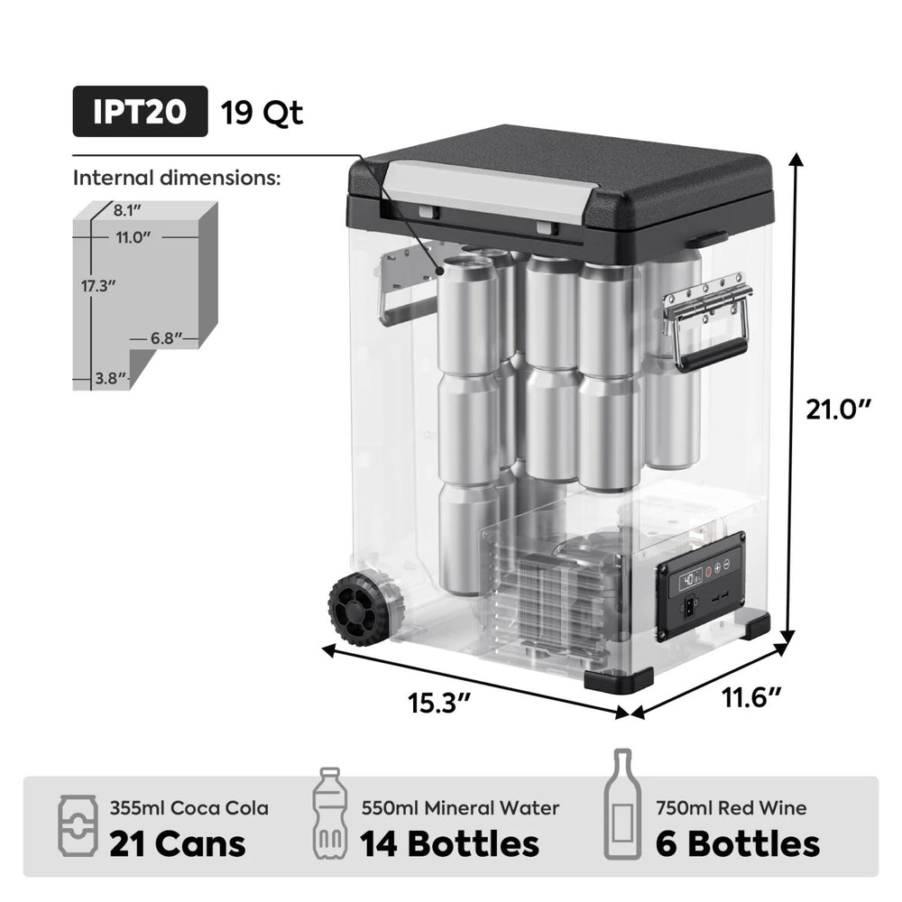 ICECO IPT20 Pickup Truck 12 Volt Freezer 18.3 LT internal Dimension
