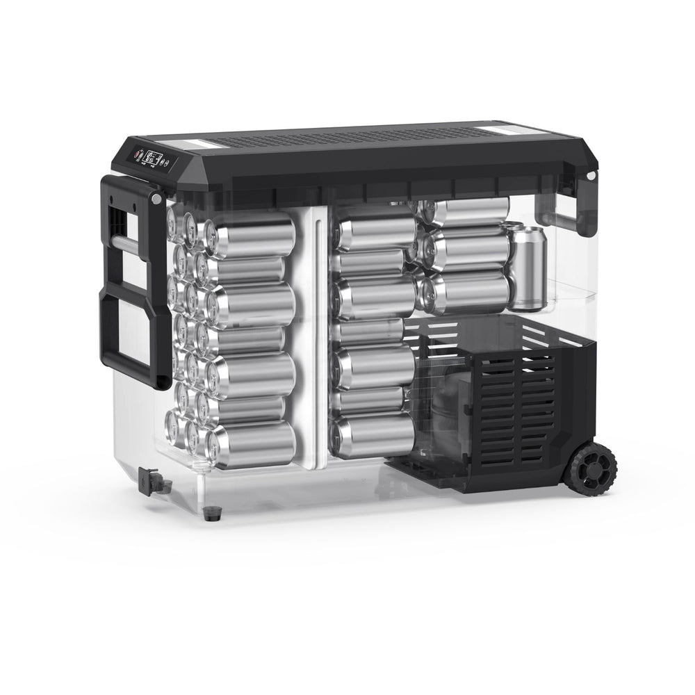 ICECO JP50 Pro Dual Zone Wheeled Portable Freezer With Cover inside view