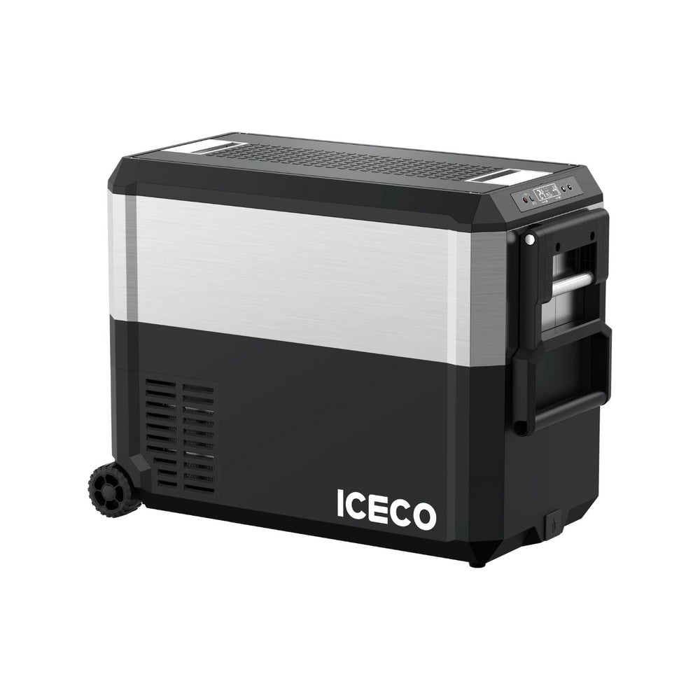 ICECO JP50 Pro Dual Zone Wheeled Portable Freezer With Cover left view