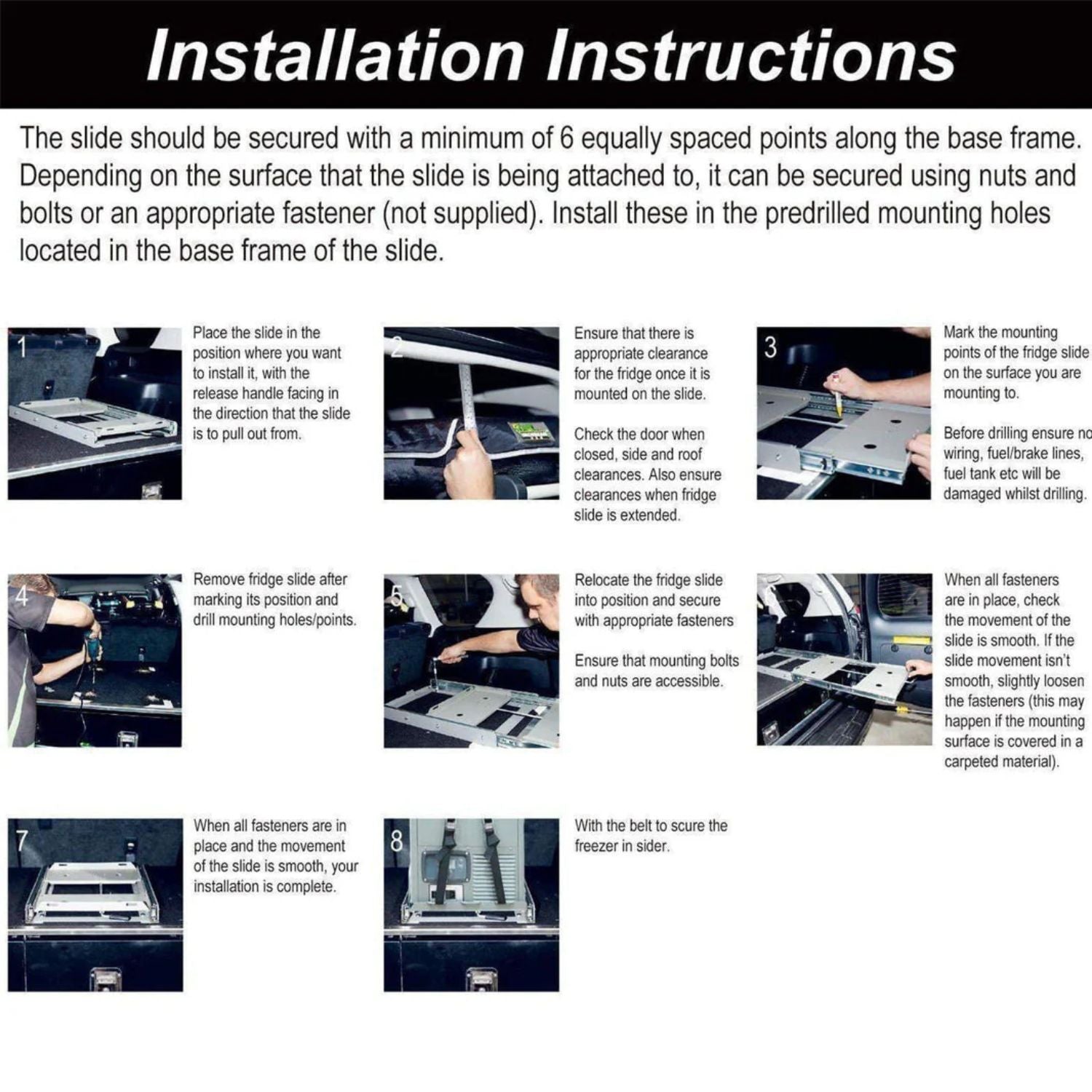 ICECO Mounting Slide of JPPro/VL45/APL35/VL35Pro/VL45Pro Freezer - installation instruction