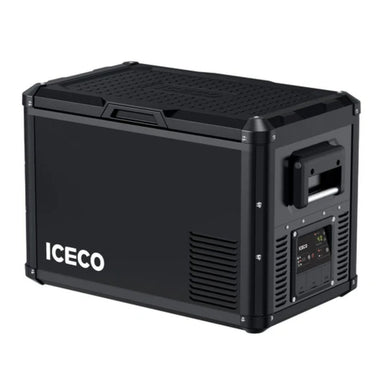 ICECO VL45ProS fridge with lid closed, right side view