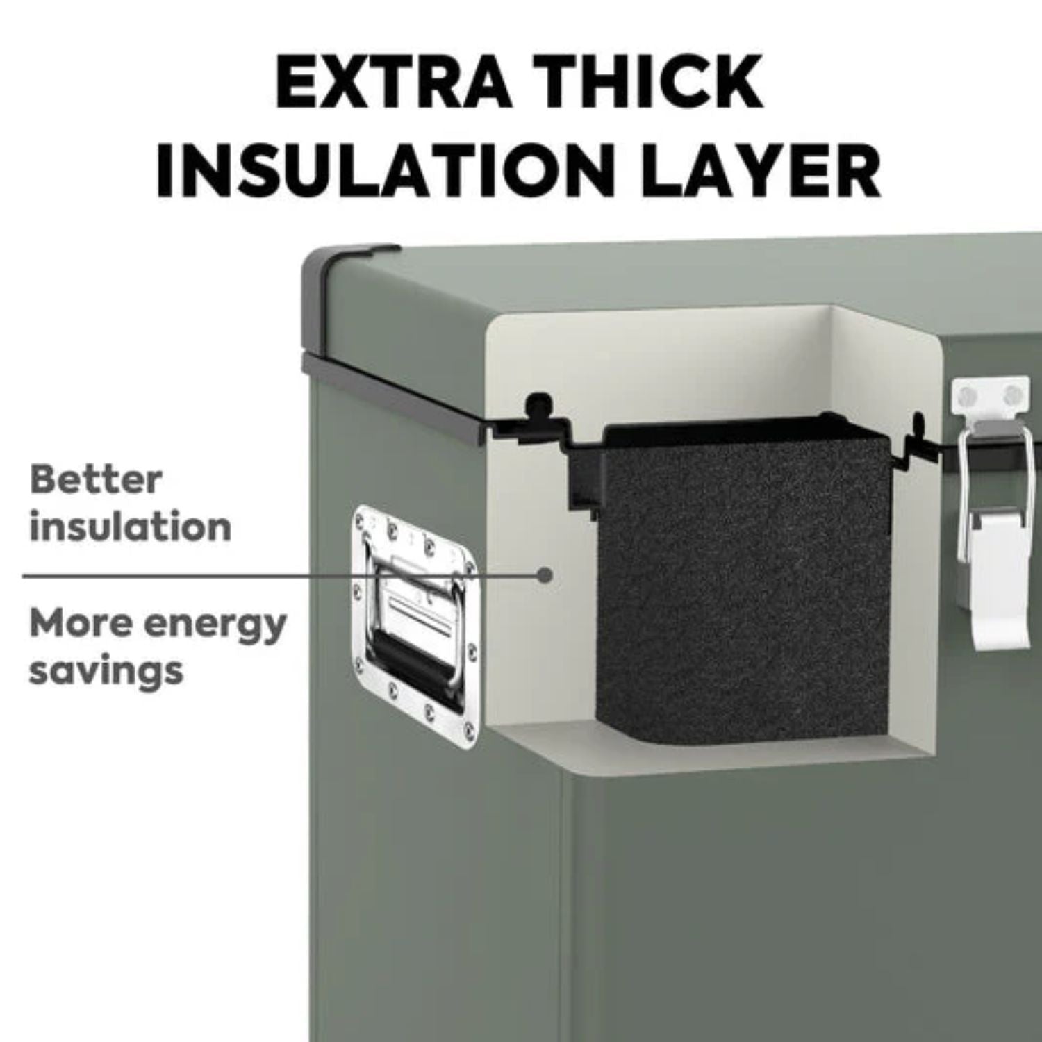 ICECO VL45 Portable Freezer Single Zone 45 LT extra thick insulation layer