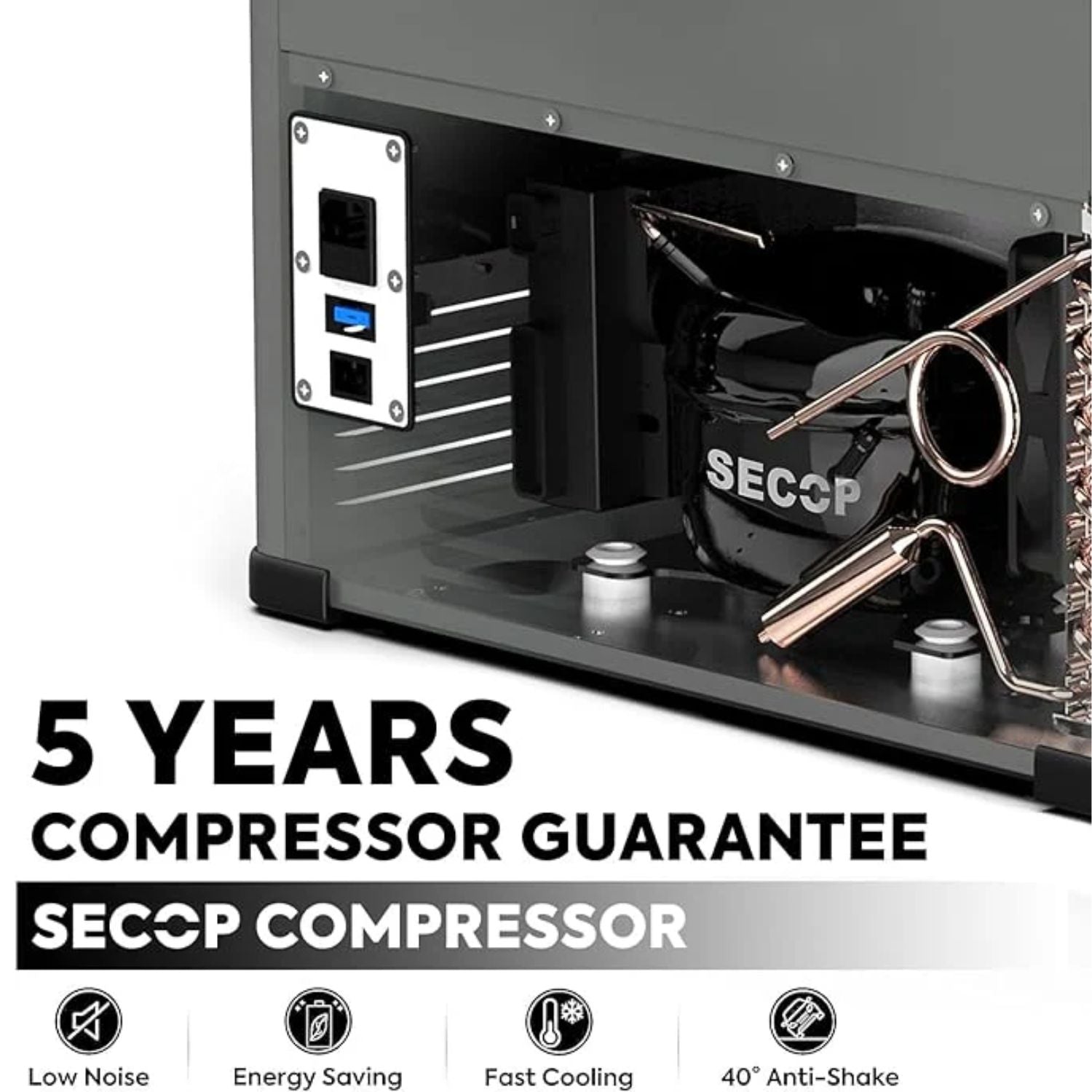 ICECO VL60 Dual Zone Metal Freezer with Cover 60LT 5 years warranty