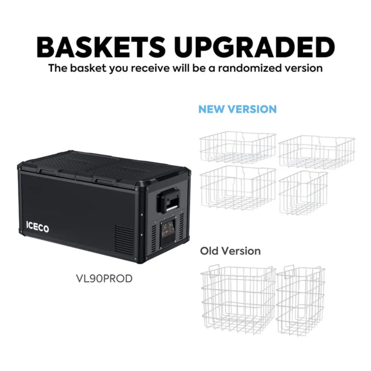 ICECO VL90ProD Dual Zone Freezer 90LT - Baskets Upraded
