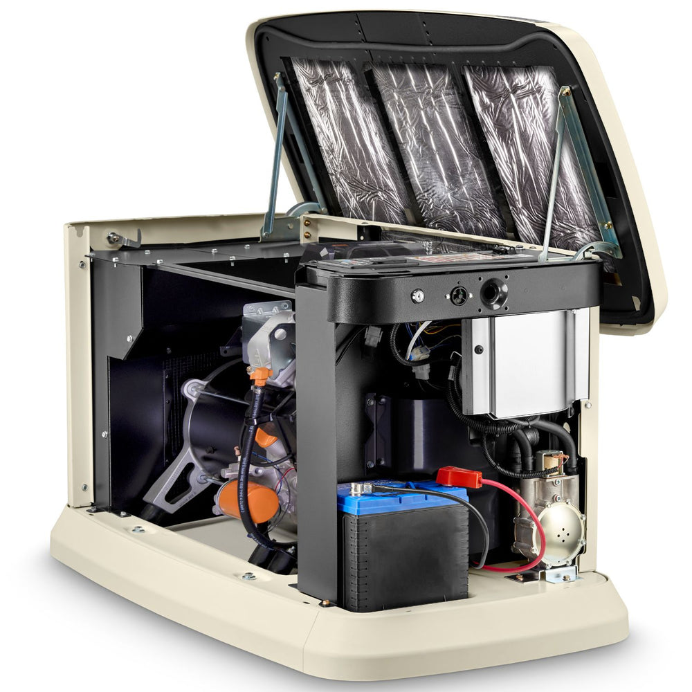 Inside view of Generac 18kW Standby Generator showing internal components