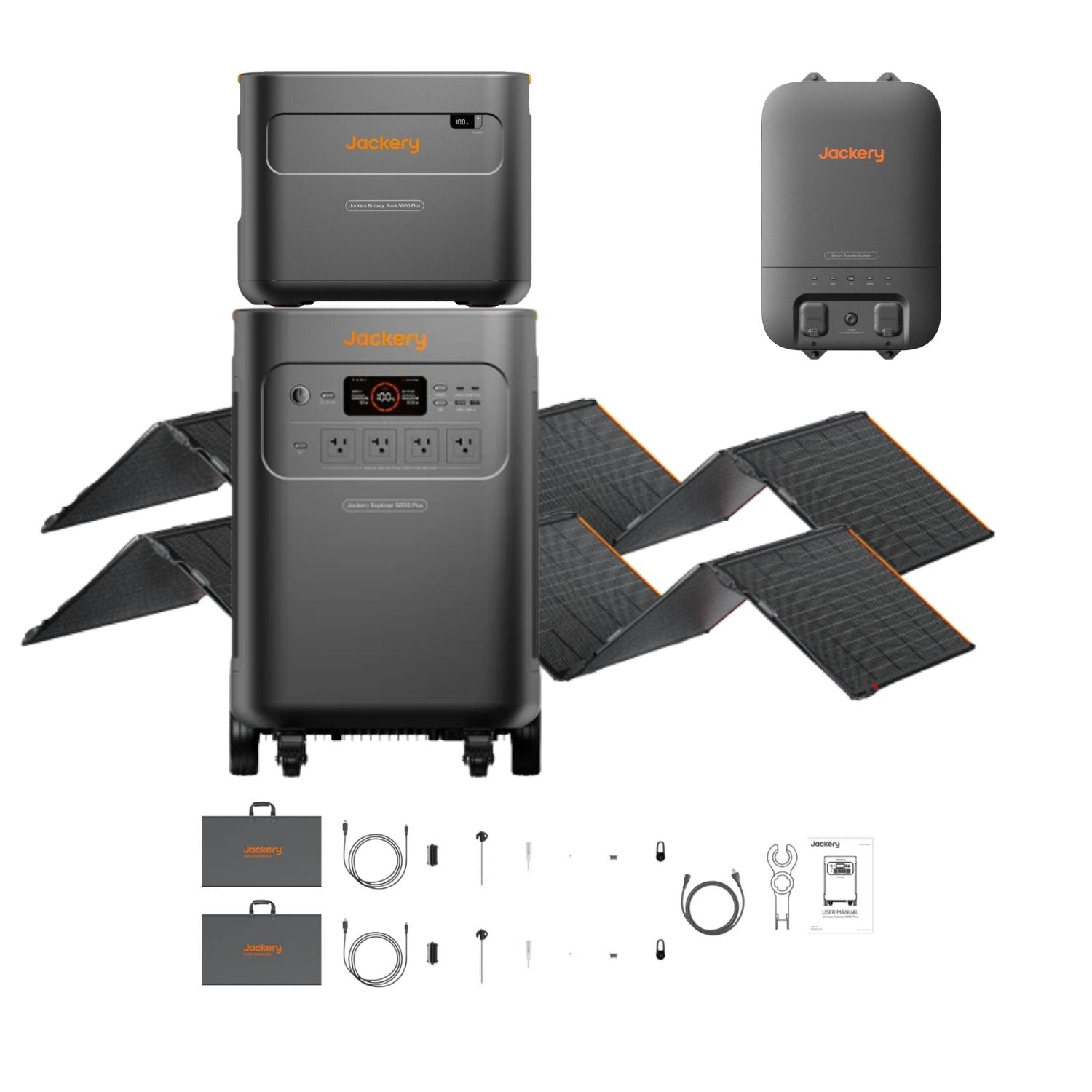 Jackery Explorer 5000 Plus Whole-Home Backup | 5040Wh | 7200W | 4000W Solar Input