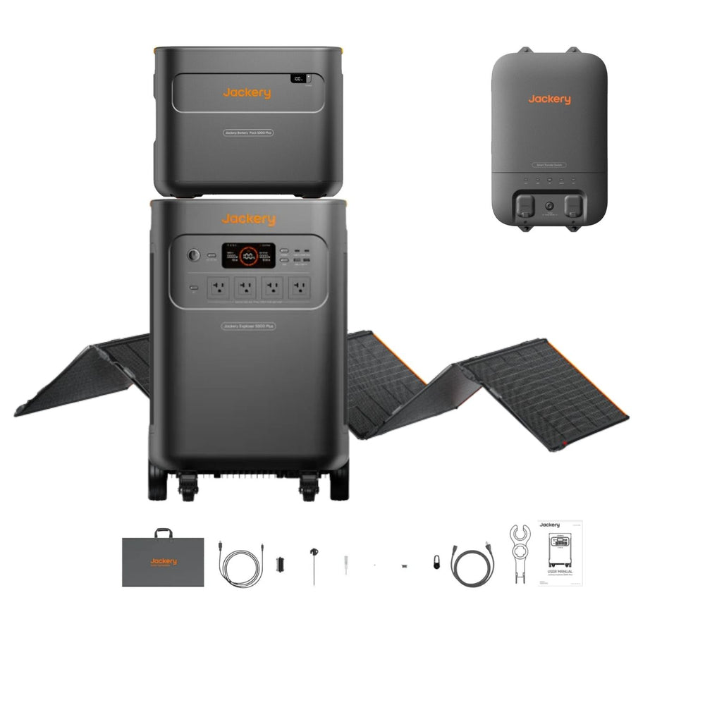 Jackery Explorer 5000 Plus Whole-Home Backup | 5040Wh | 7200W | 4000W Solar Input