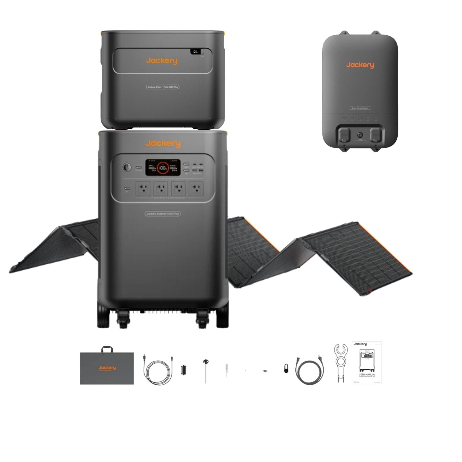 Jackery Explorer 5000 Plus Whole-Home Backup | 5040Wh | 7200W | 4000W Solar Input