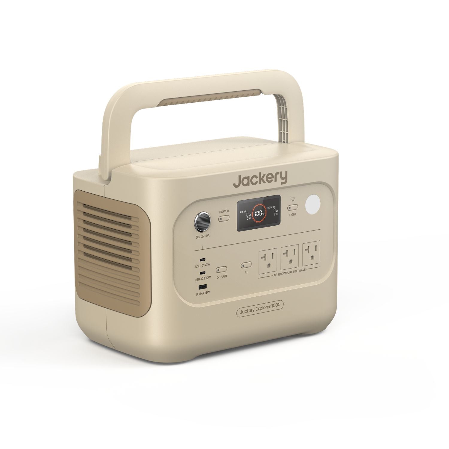 Jackery Explorer 1000 v2 Portable Power Station Dune White right view