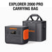 Jackery Explorer 2000 Pro power station with carrying bag on a white background