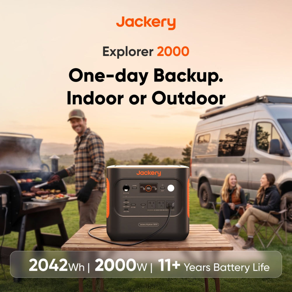 Jackery Explorer 2000 v2 Portable Power Station  - One day backup indoor or outdoor 