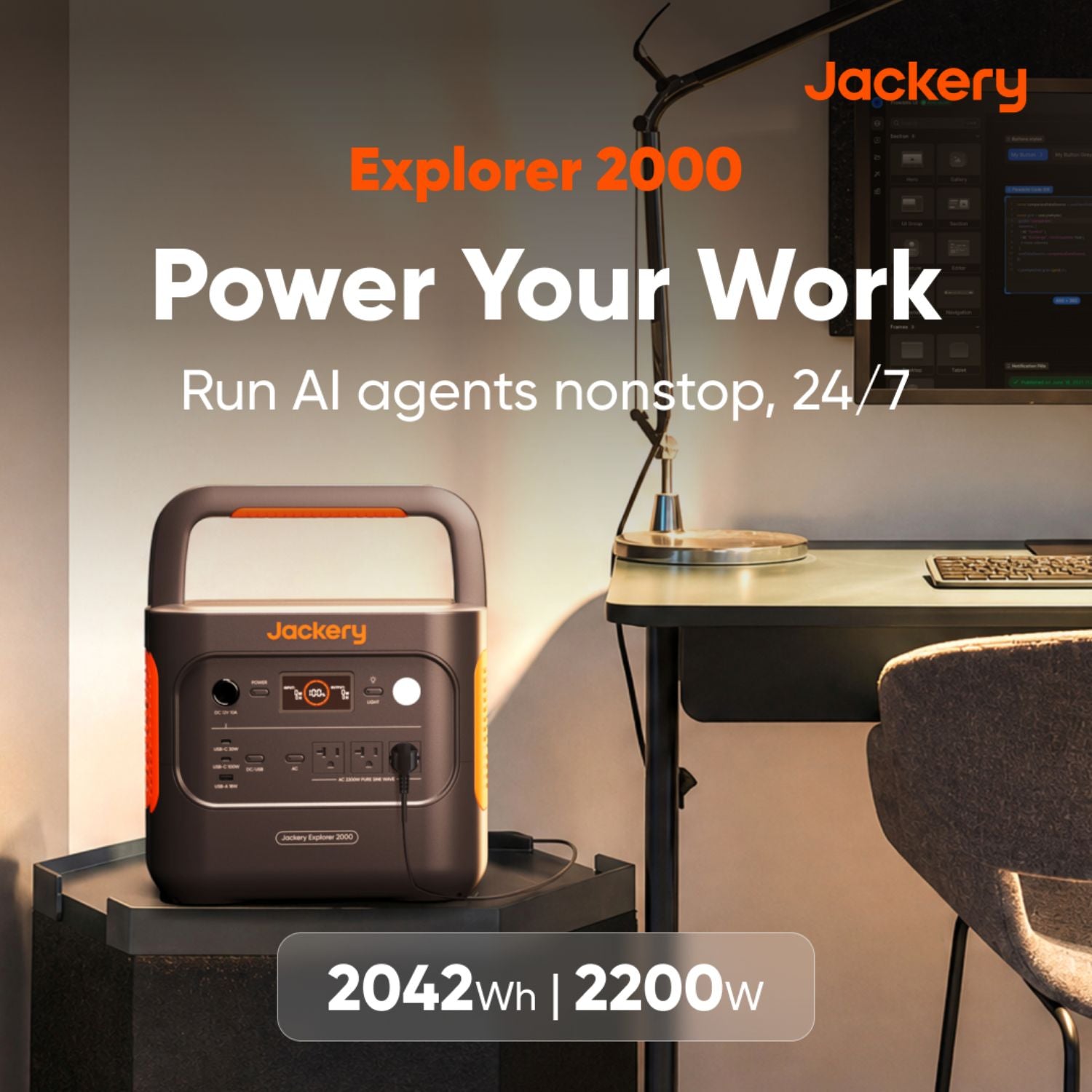 Jackery Explorer 2000 v2 Portable Power Station - Power your work 