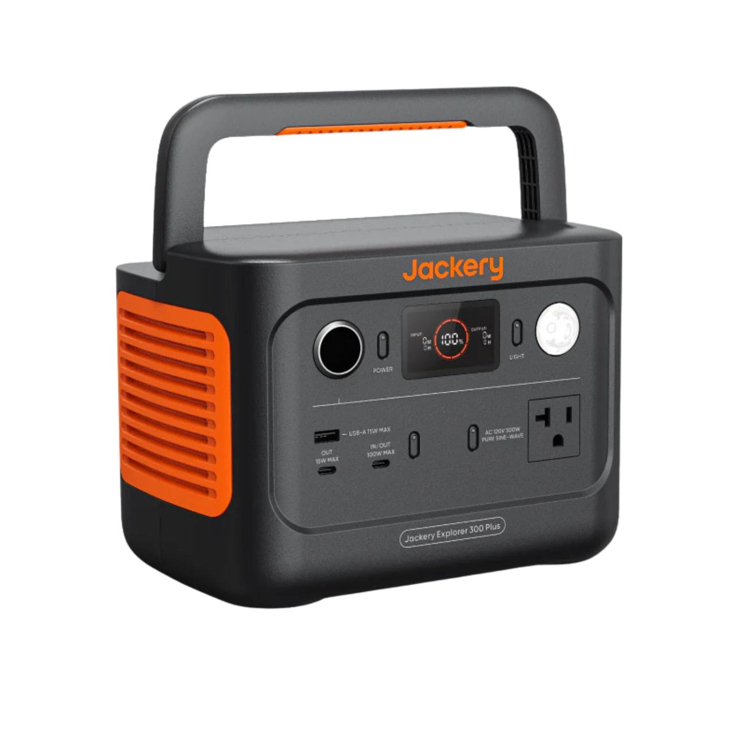Jackery Explorer 300 Plus Portable Power Station Left And Front View