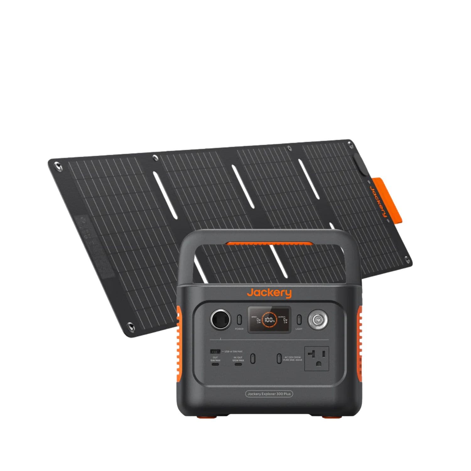 Jackery Explorer 300 Plus Portable Power Station with SolarSaga 40W Mini Solar Panel