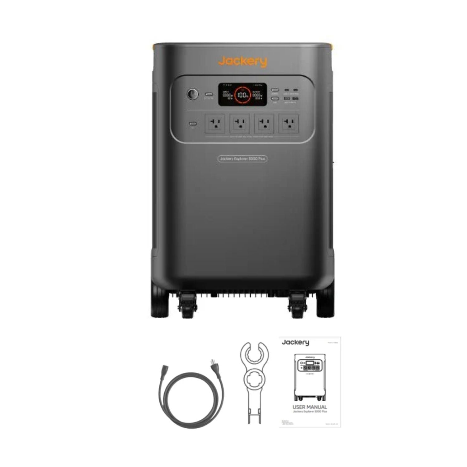 Jackery Explorer 5000 Plus Front View With Inclusions