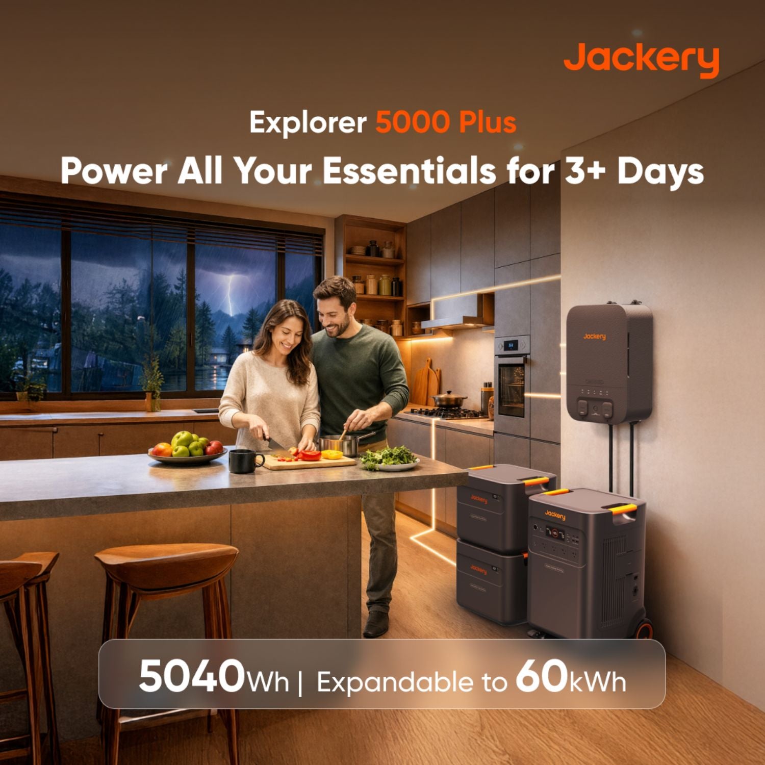 Jackery Explorer 5000 Plus Whole-Home Backup - power all your essentials for 3+ days 