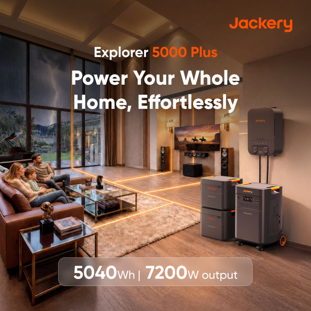 Jackery Explorer 5000 Plus Whole-Home Backup - power your whole home, effortlessly 