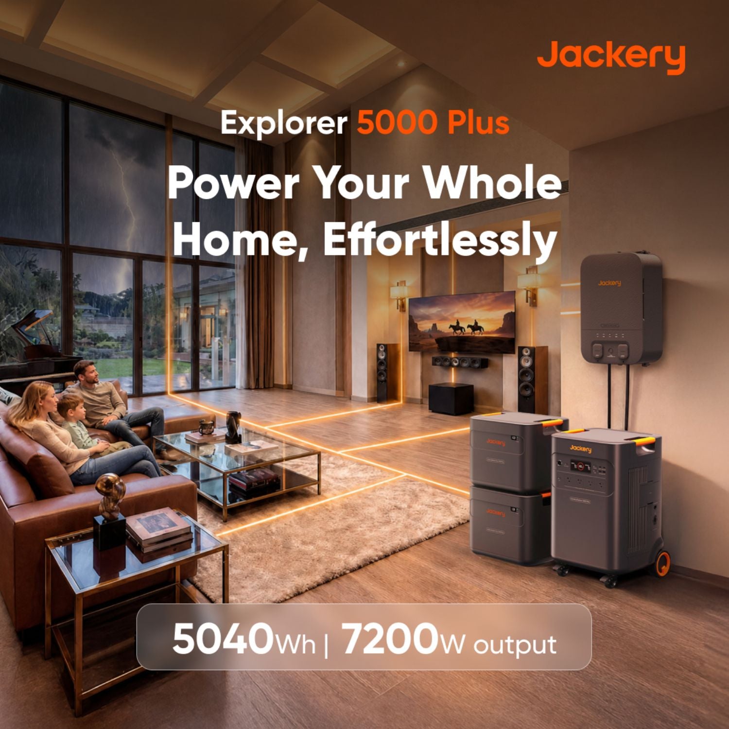 Jackery Explorer 5000 Plus Whole-Home Backup - power your whole home, effortlessly 