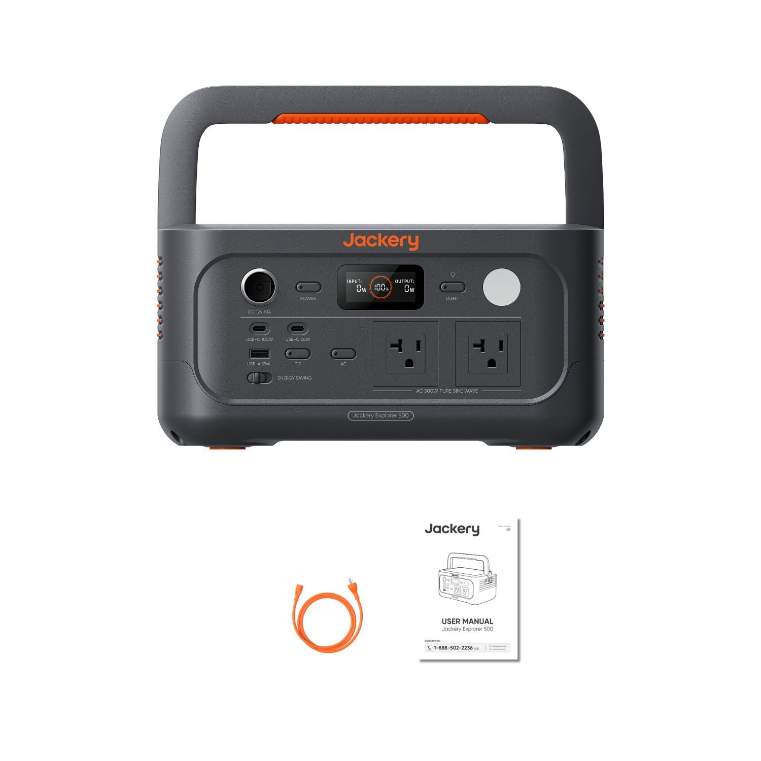 Jackery Explorer 500 v2 Portable Power Station with inclusions 
