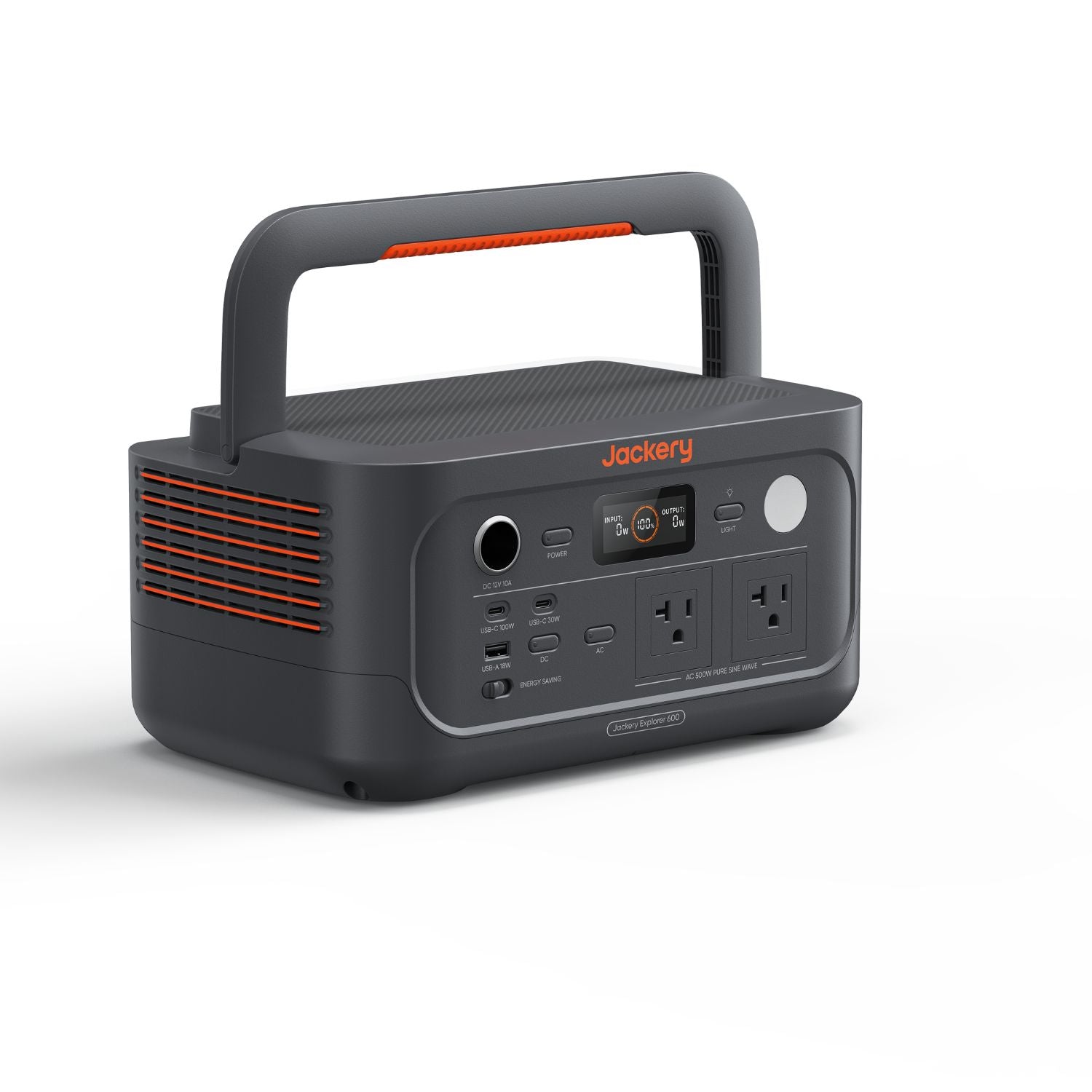 Jackery Explorer 600 v2 right view showing handle 