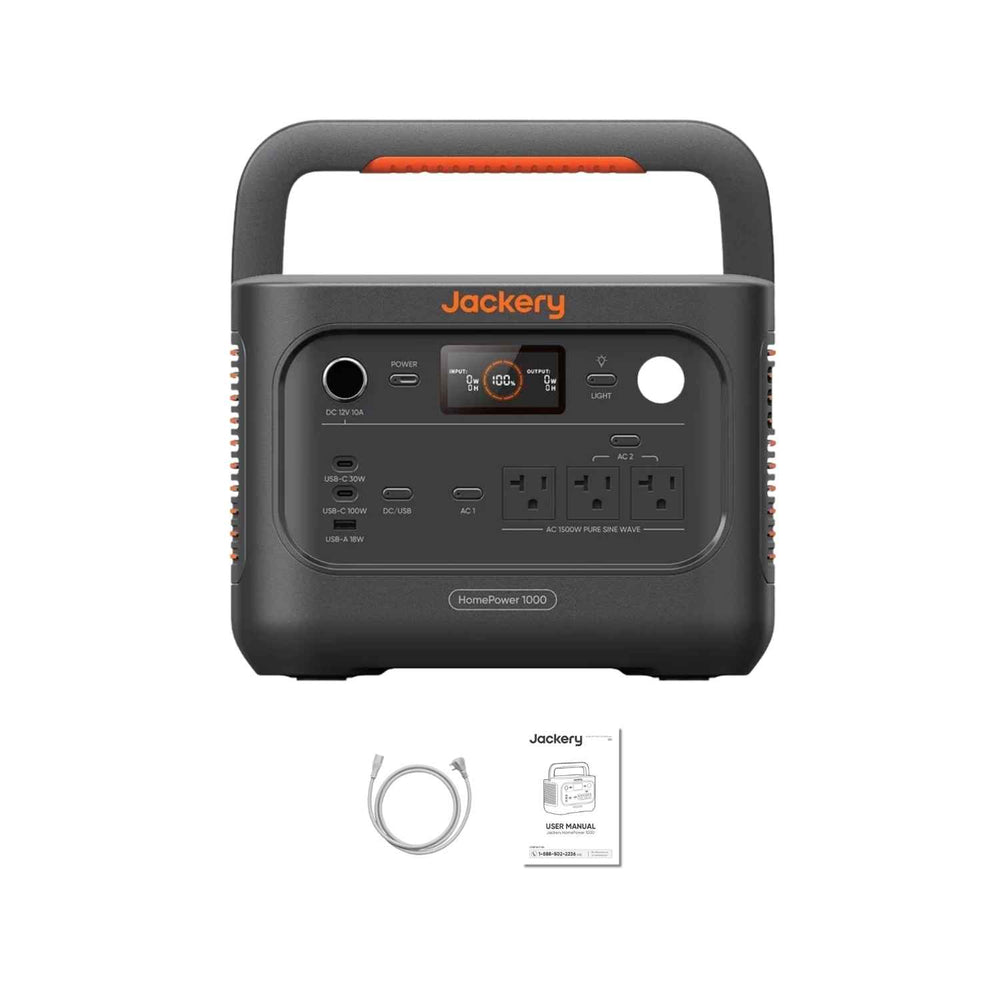 Jackery HomePower 1000 v2 Portable Power Station | 1070Wh | 1500W | 400W Solar Input