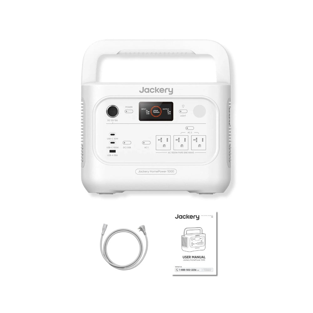 Jackery HomePower 1000 v2 Portable Power Station White 