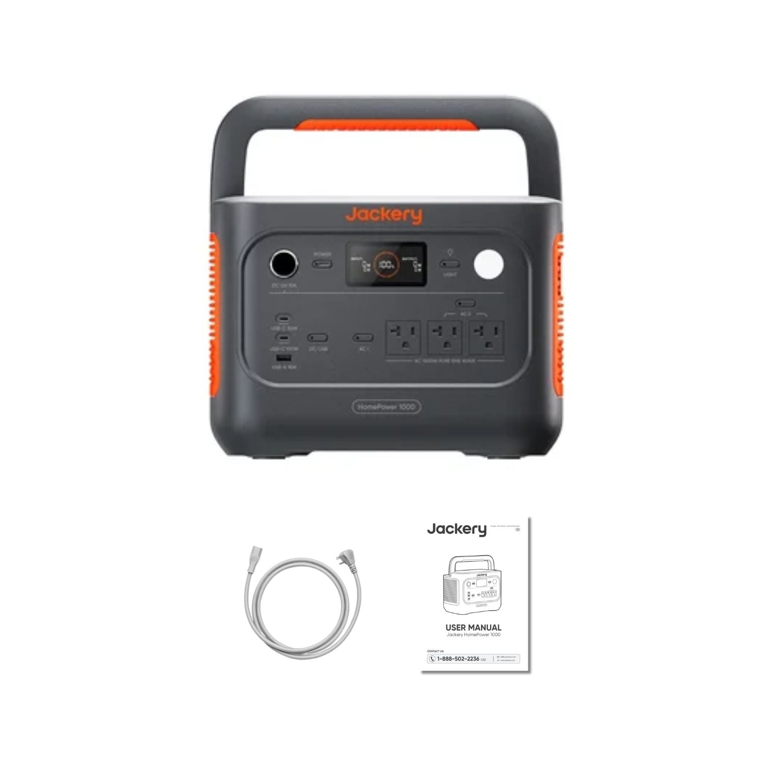Jackery HomePower 1000 v2 Portable Power Station orange and black