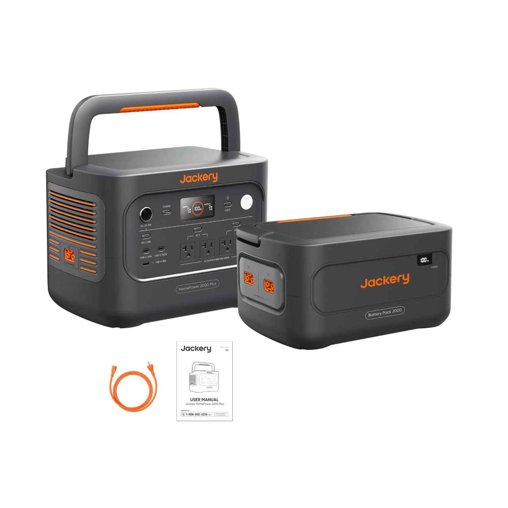 Jackery HomePower 2000 Plus v2 Portable Power Station | 2048Wh | 2000W | 800W Solar Input