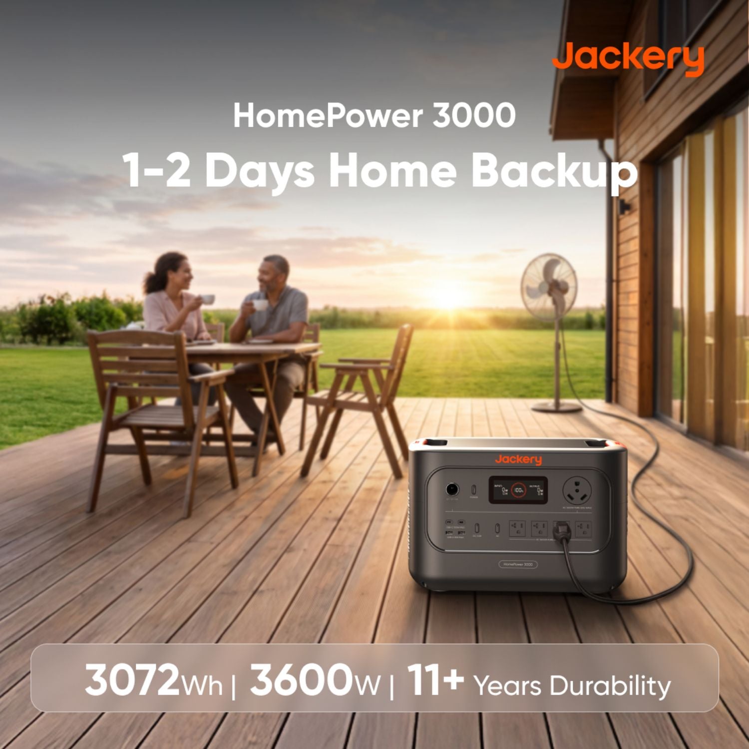 Jackery HomePower 3000 Portable Power Station - 1-2 Days Home Backup