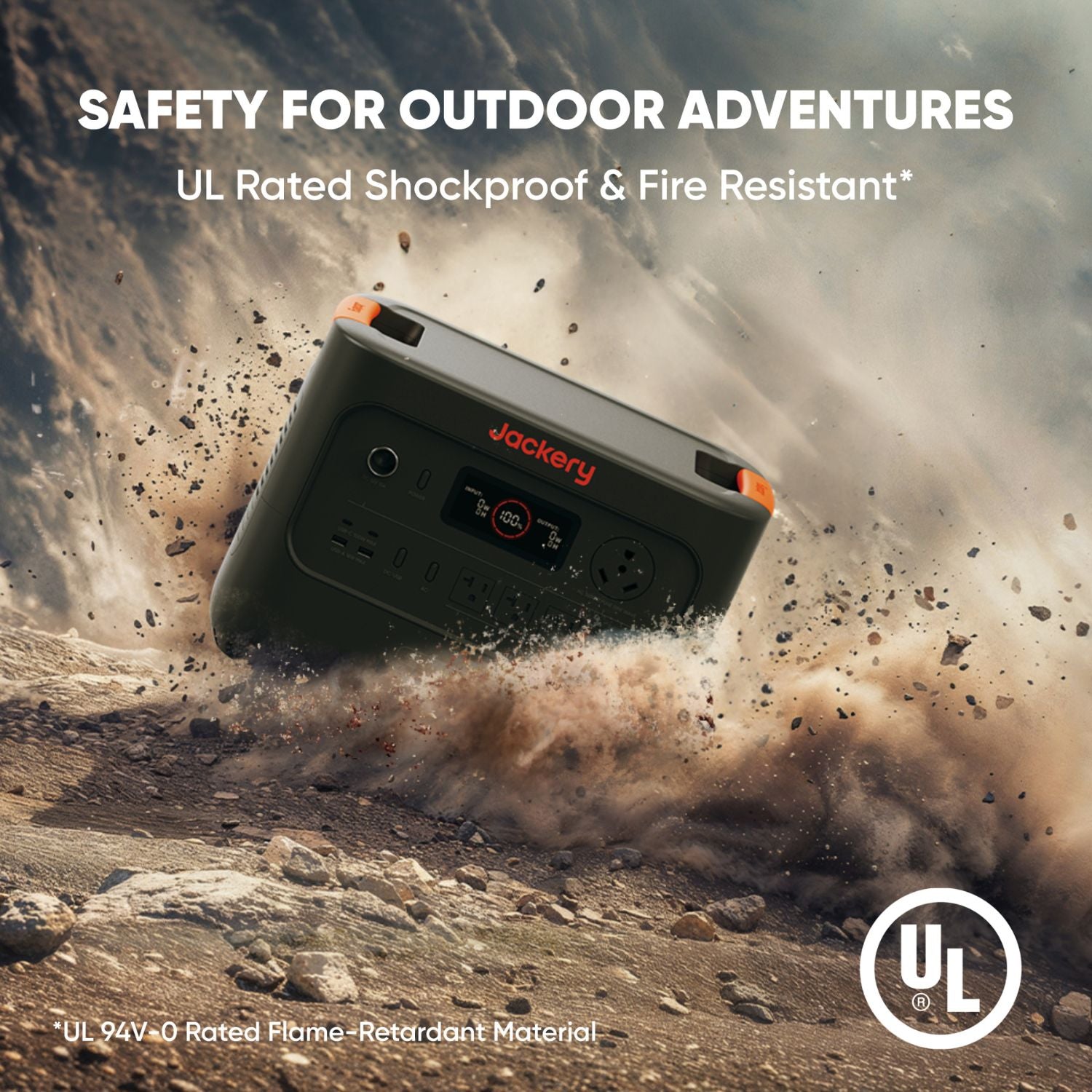 Jackery HomePower 3000 Portable Power Station connected  Is UL Rated Shockproof And Fire Resistant