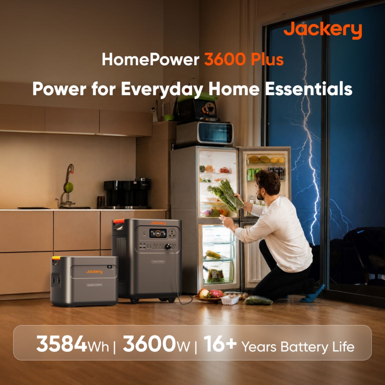 Jackery HomePower 3600 Plus Portable Power Station - Homepower 3600 Plus 