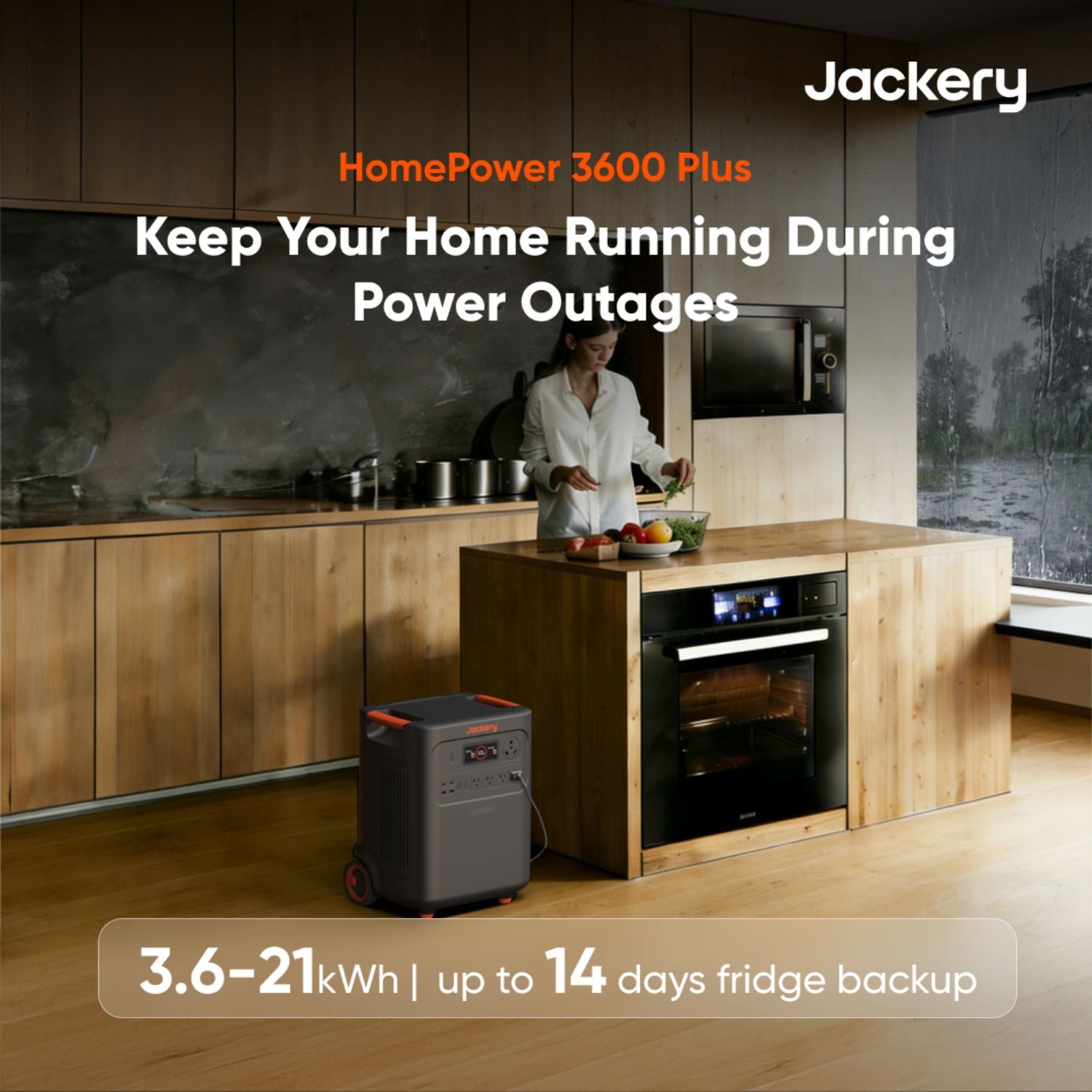 Jackery HomePower 3600 Plus Portable Power Station - Keep your home running during power outage 