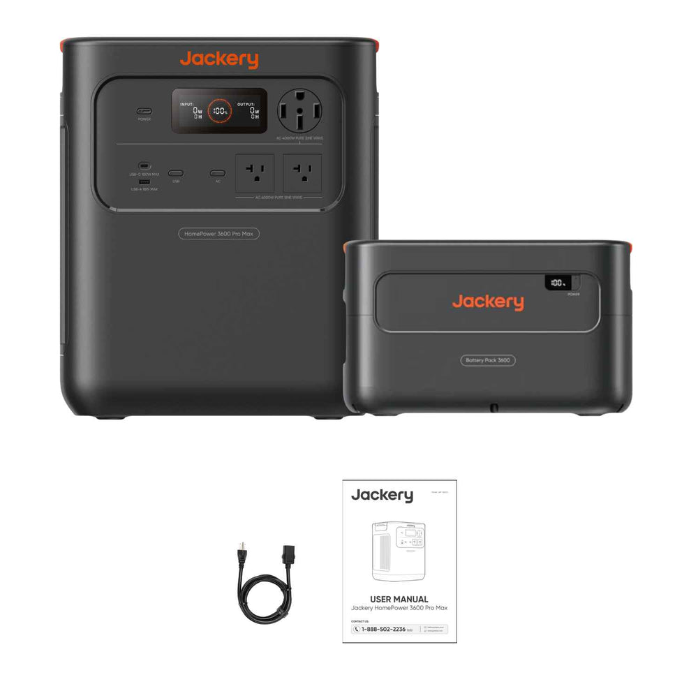 Jackery HomePower 3600 Pro Max Portable Power Station | 3584Wh | 4000W | 1200W Solar Input