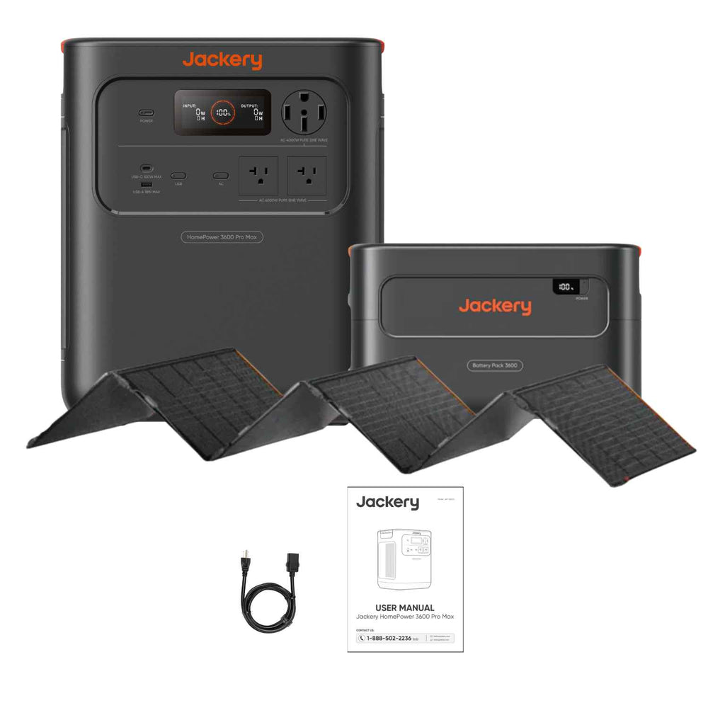 Jackery HomePower 3600 Pro Max Portable Power Station | 3584Wh | 4000W | 1200W Solar Input