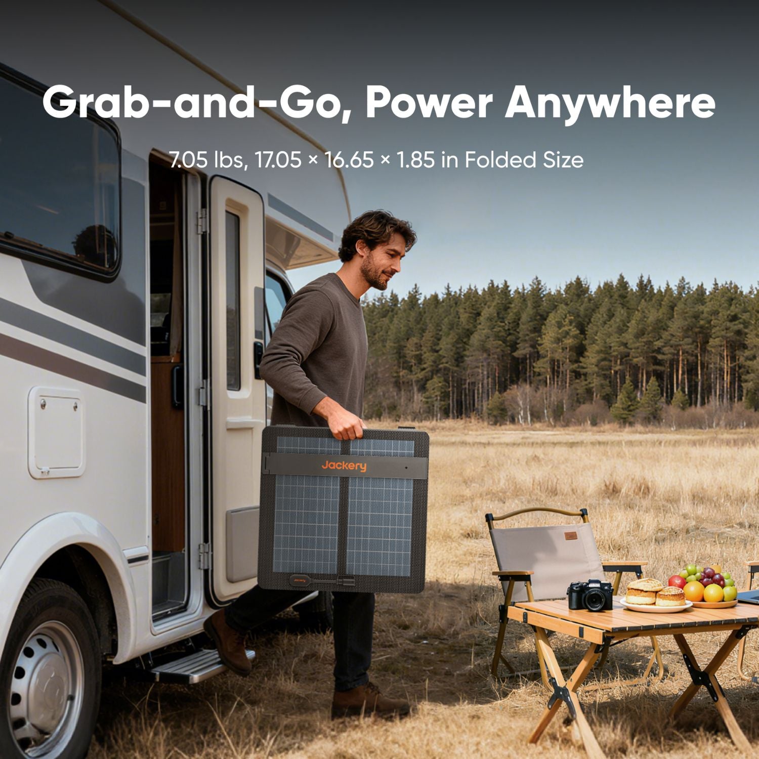 Jackery SolarSaga 100W Air Solar Panel - grab and go, power anywhere