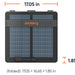 Jackery SolarSaga 100W Air Solar Panel dimension