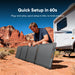 Jackery SolarSaga 100W Air Solar Panel quick setup in 60s