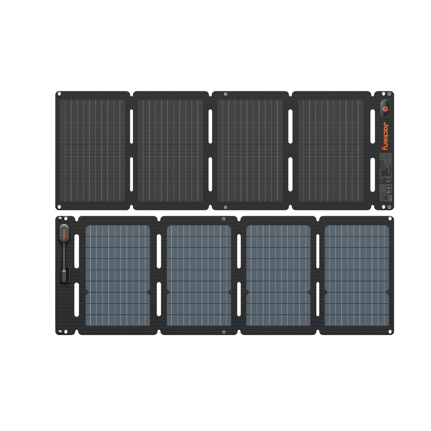 Jackery SolarSaga 40 Watt Air Portable Solar Panel front and back view