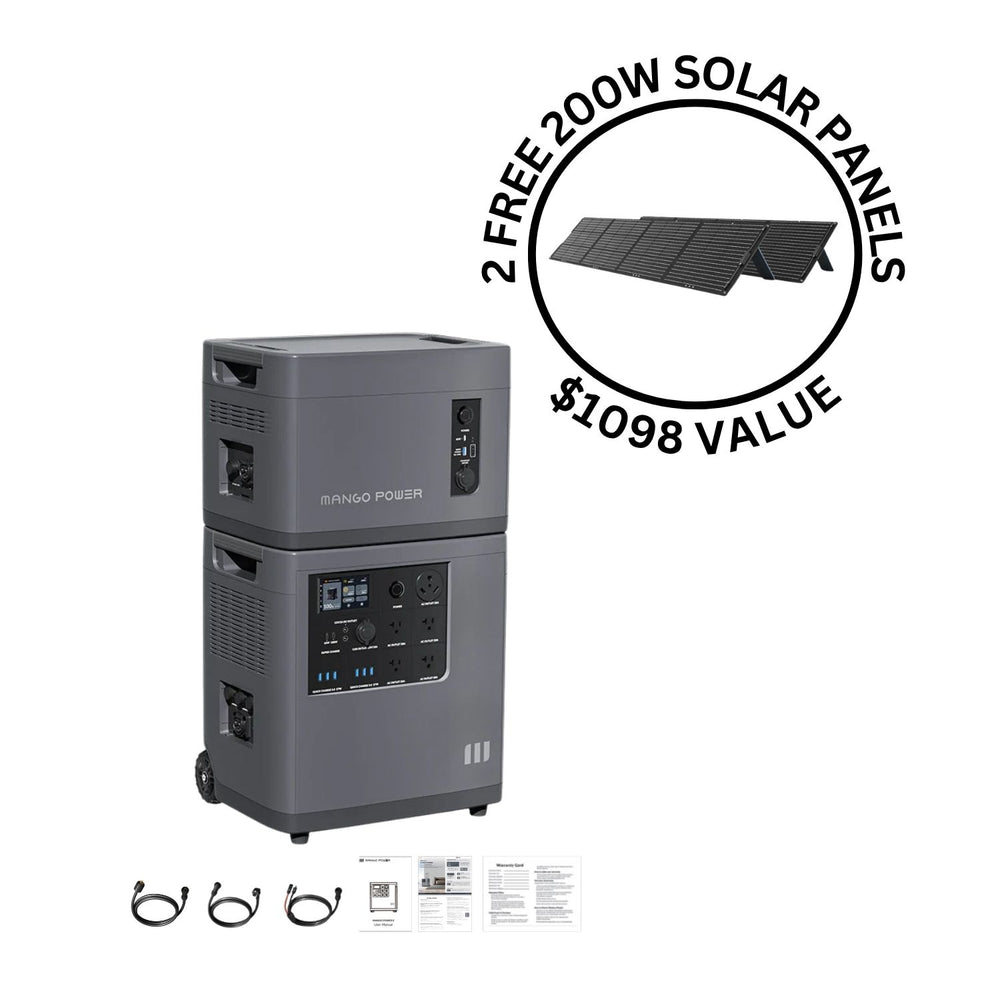 Mango Power E Big Battery Kit With 2 Free 200 Watt Solar Panels