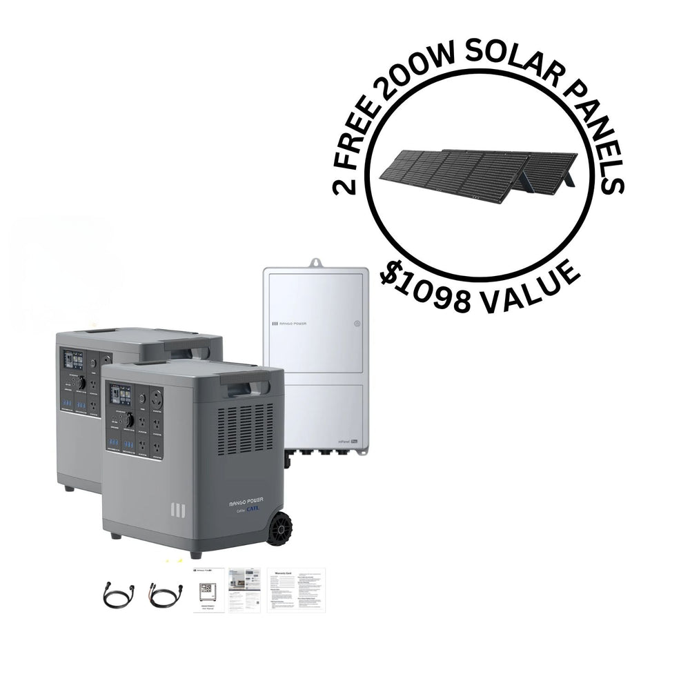 Mango Power E Home Backup Kit With 2 Free 200 Watt Solar Panels