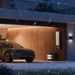 Modern car charging at a home charging station during a snowfall with EcoFlow DELTA Pro Ultra X Whole-Home Backup