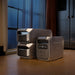Modern power station with 2 Ecoflow DELTA 3 Max Plus Extra Battery and display on a tiled floor.