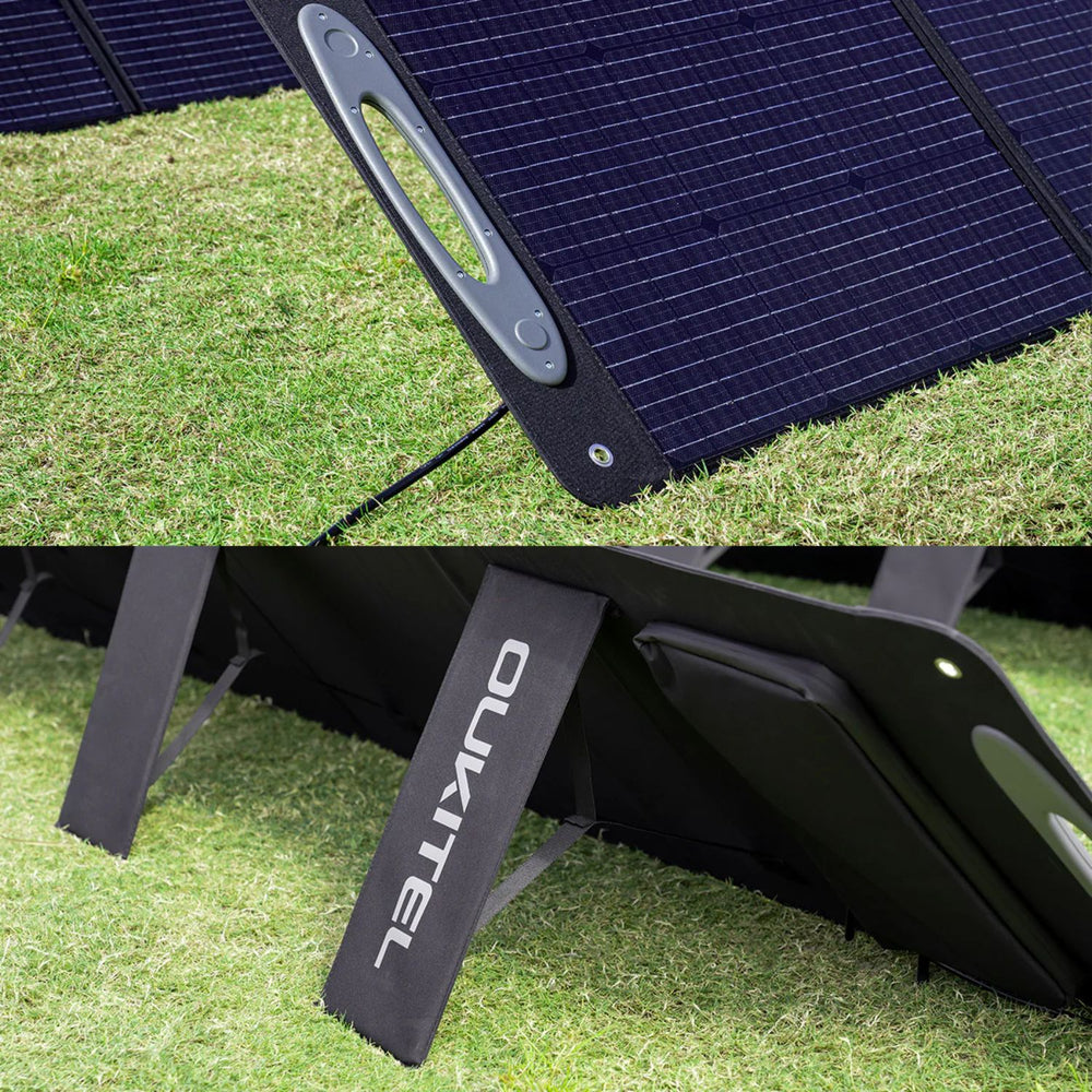 OUKITEL 200W Portable Solar Panel close up view