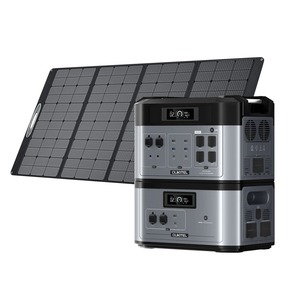 OUKITEL BP2000 Portable Power Station with B2000 and  PV400