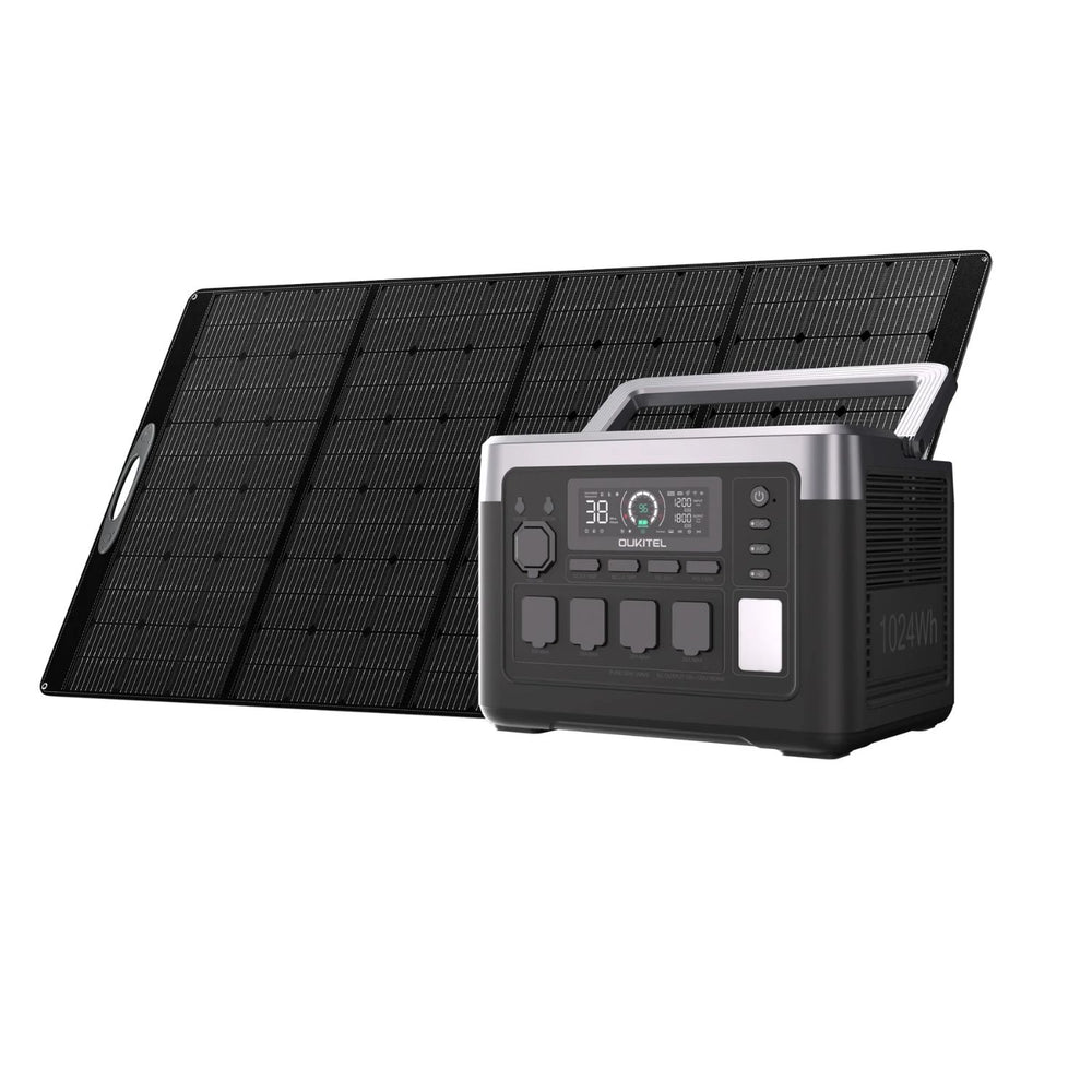 OUKITEL P1000 PLUS Portable Power Station with OUKITEL 400W Portable Solar Panel