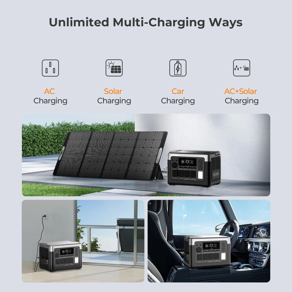 OUKITEL P1000 PLUS Portable Power Station  with charging options 